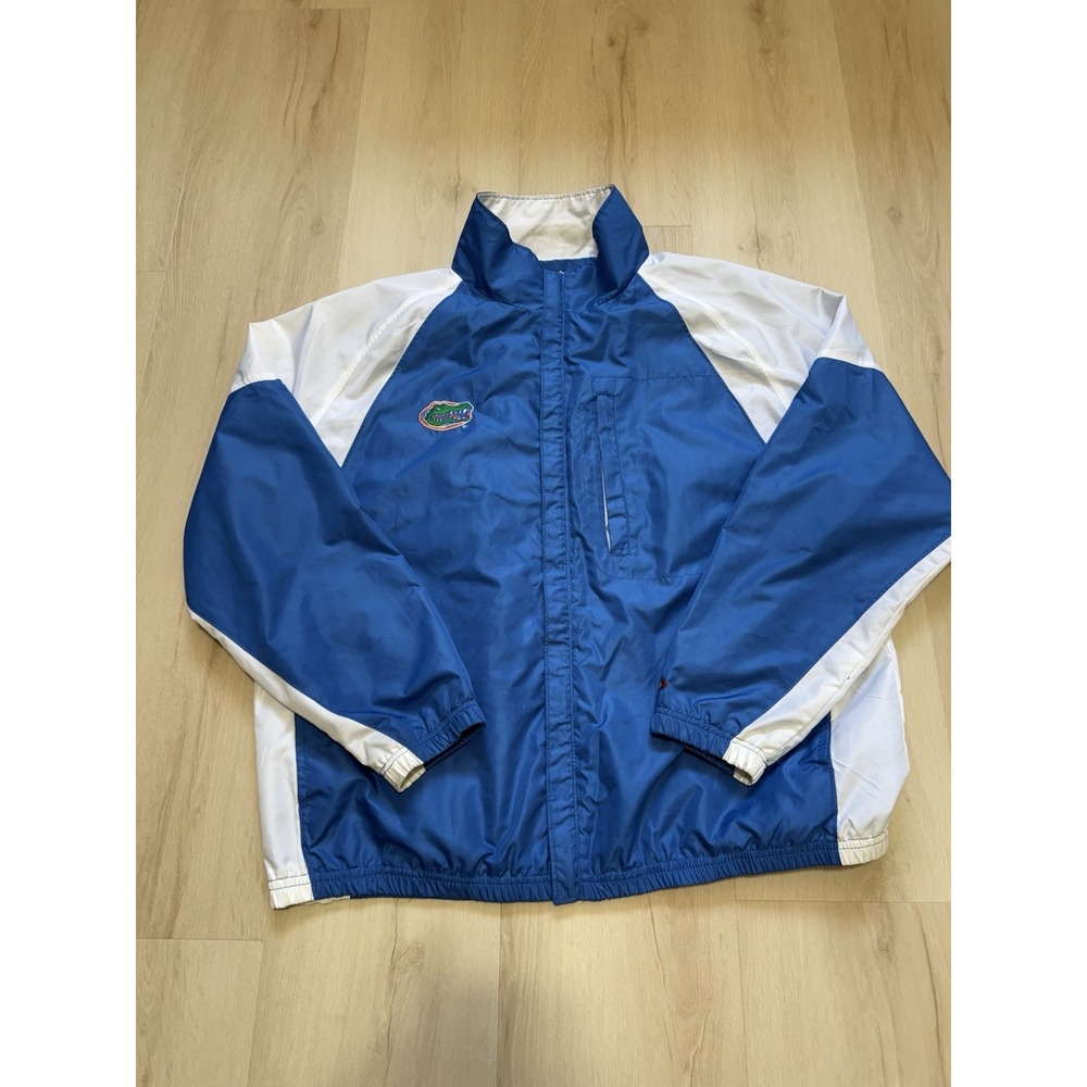 Pro Player Florida Gators Full Zip Windbreaker Jacket Men's Size Large Blue